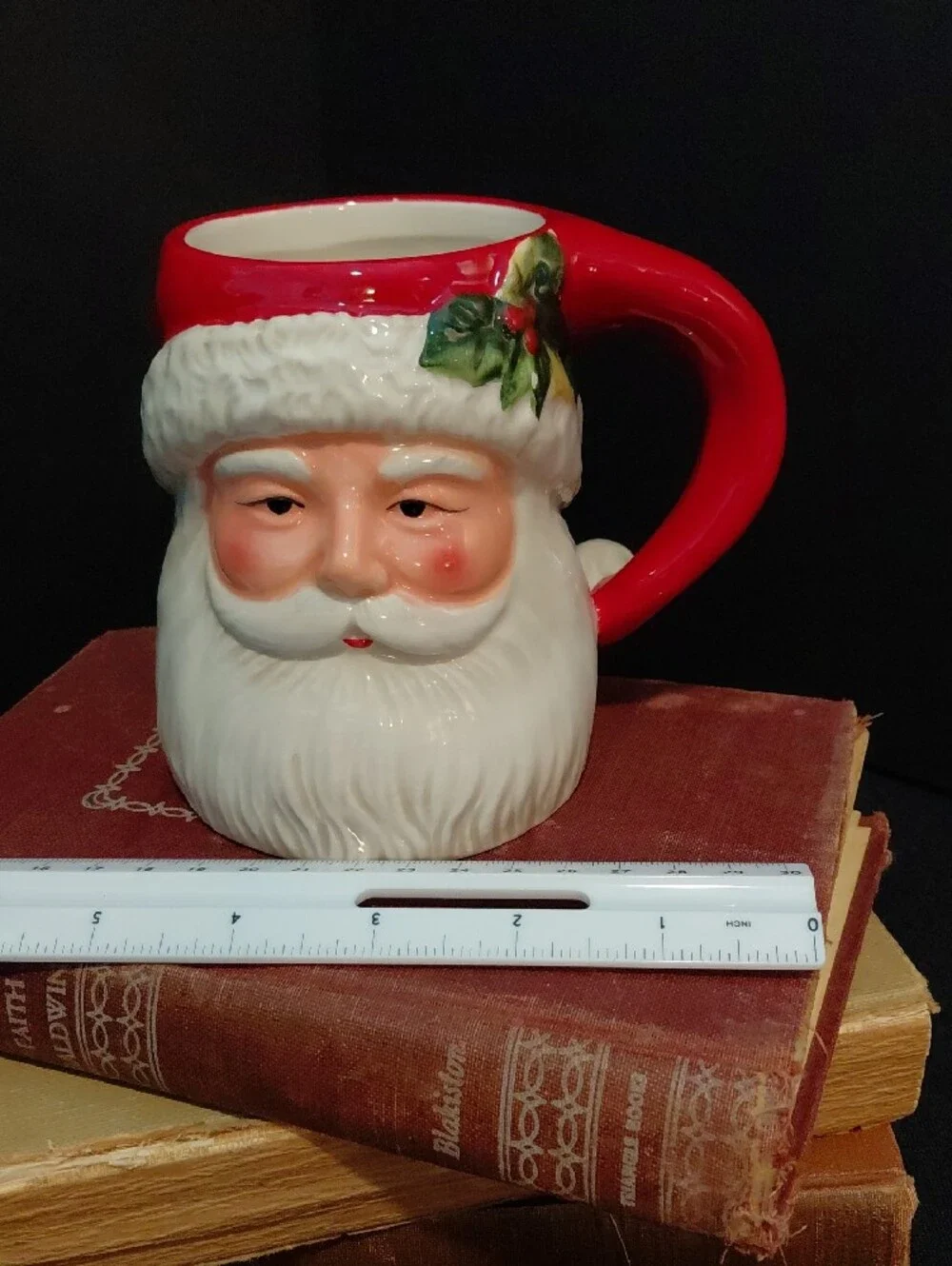 Certified International Santa Face Ceramic Mug in Red and White
